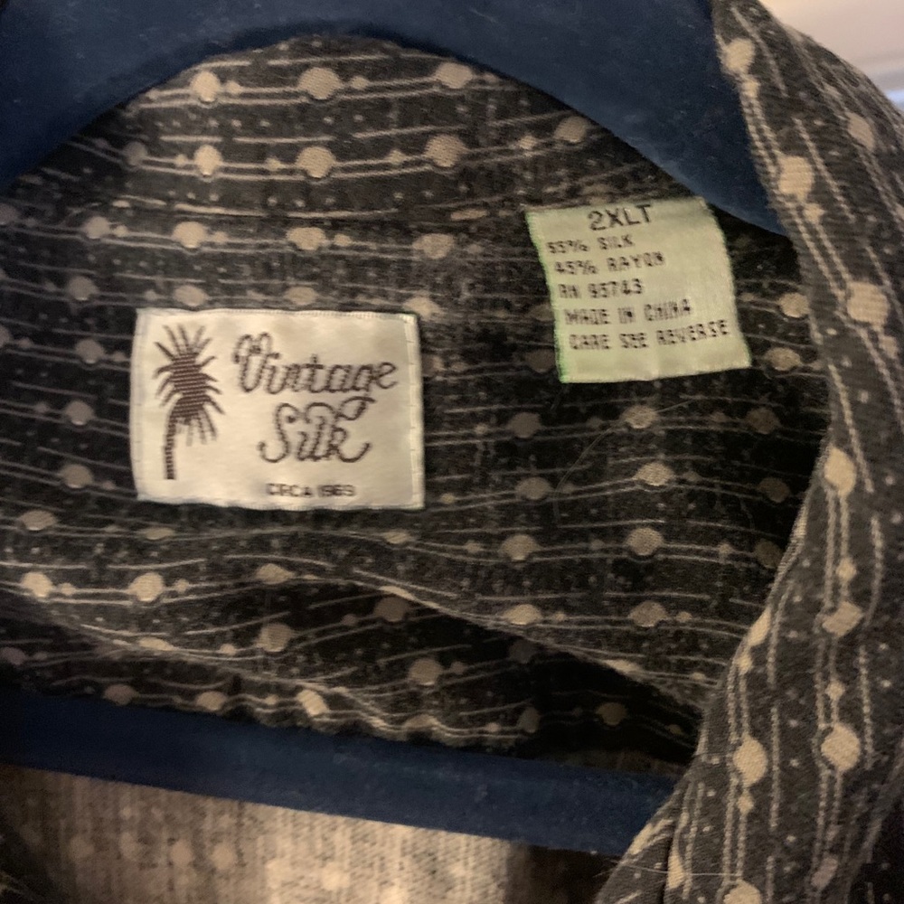 2 x Vintage Silk casual shirts 2XL